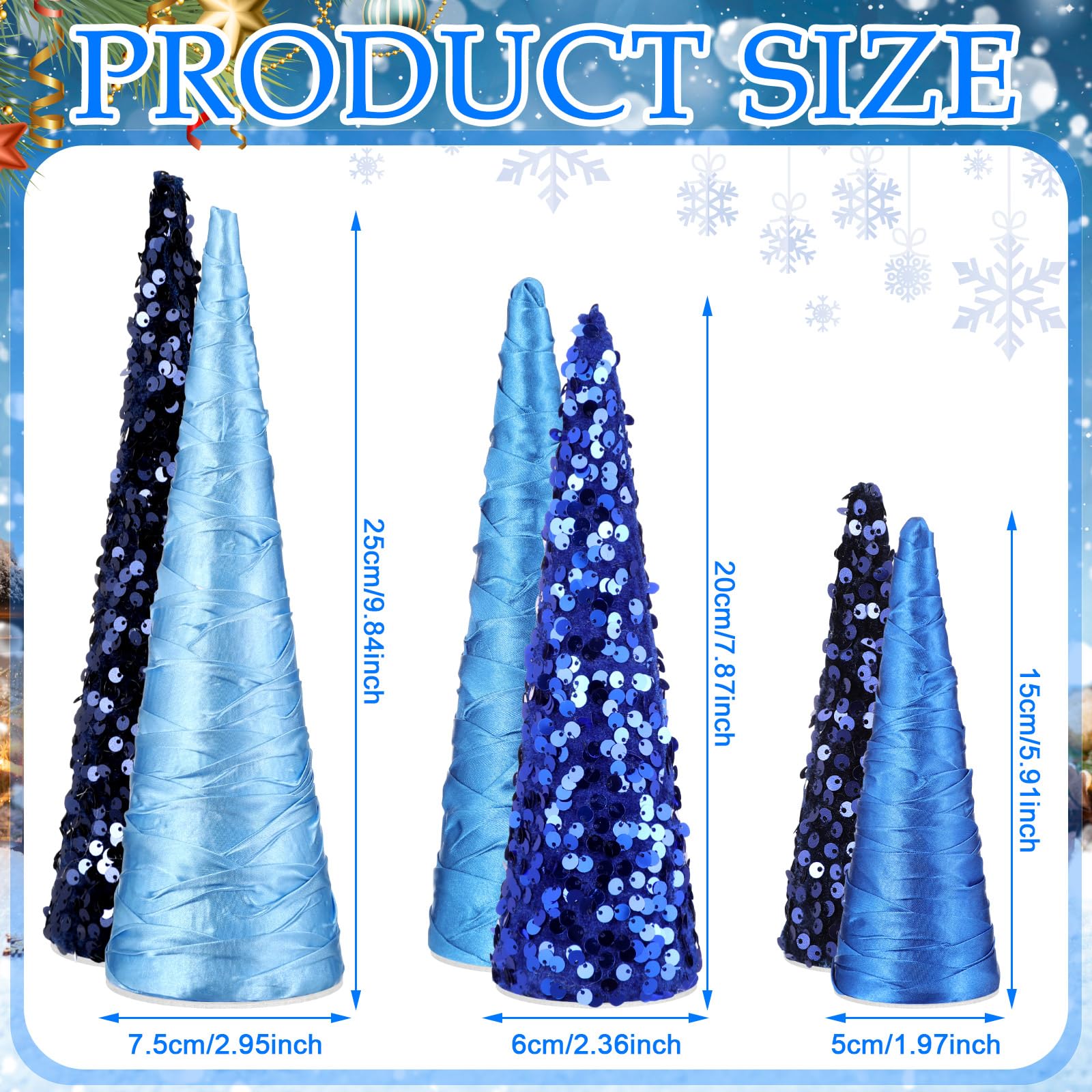 Anglechic cone trees arranged on table delivering instant holiday color
