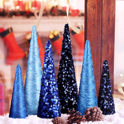 Anglechic cones added to wreath and shelf for versatile seasonal styling
