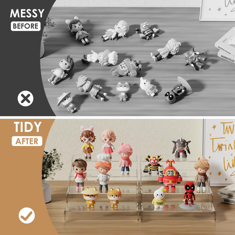 Anglelife risers supporting Funko Pop figures to create visible multi-level presentation