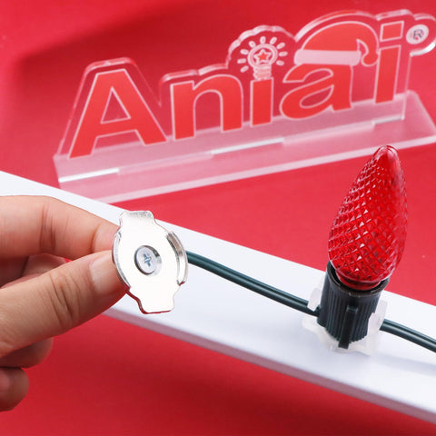 Aniai installation on wood trim showing size and mounting scale