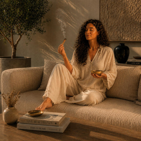 Anima palo santo sticks with warm grain detail for inviting aroma
