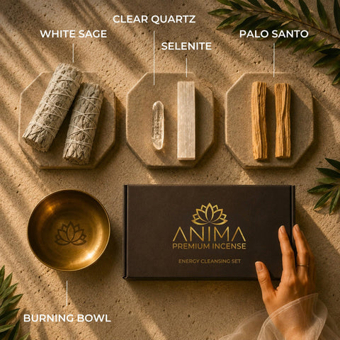 Anima close-up of white sage sticks showing texture and quality