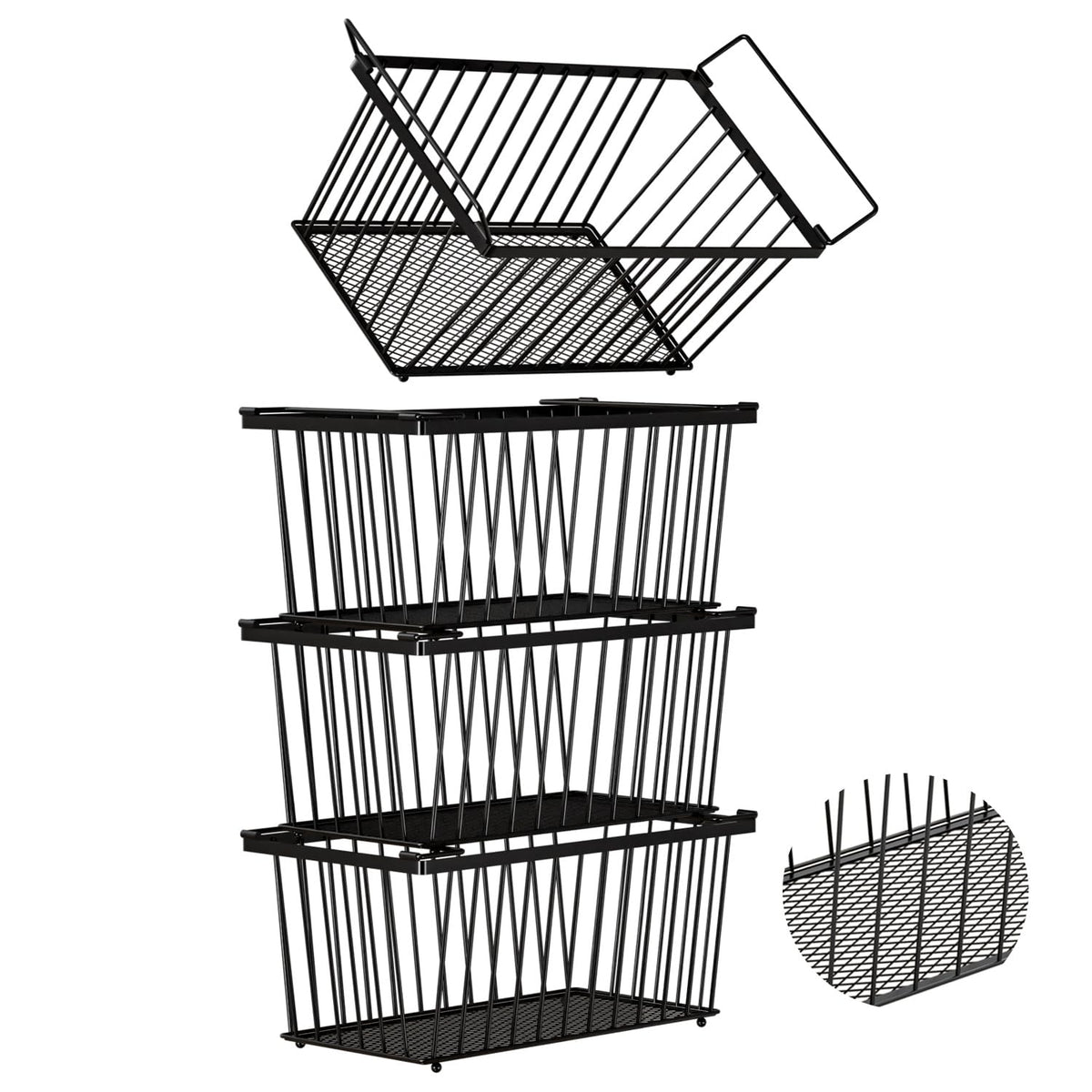ANJUBAN front view packed basket showing organized frozen foods and quick access