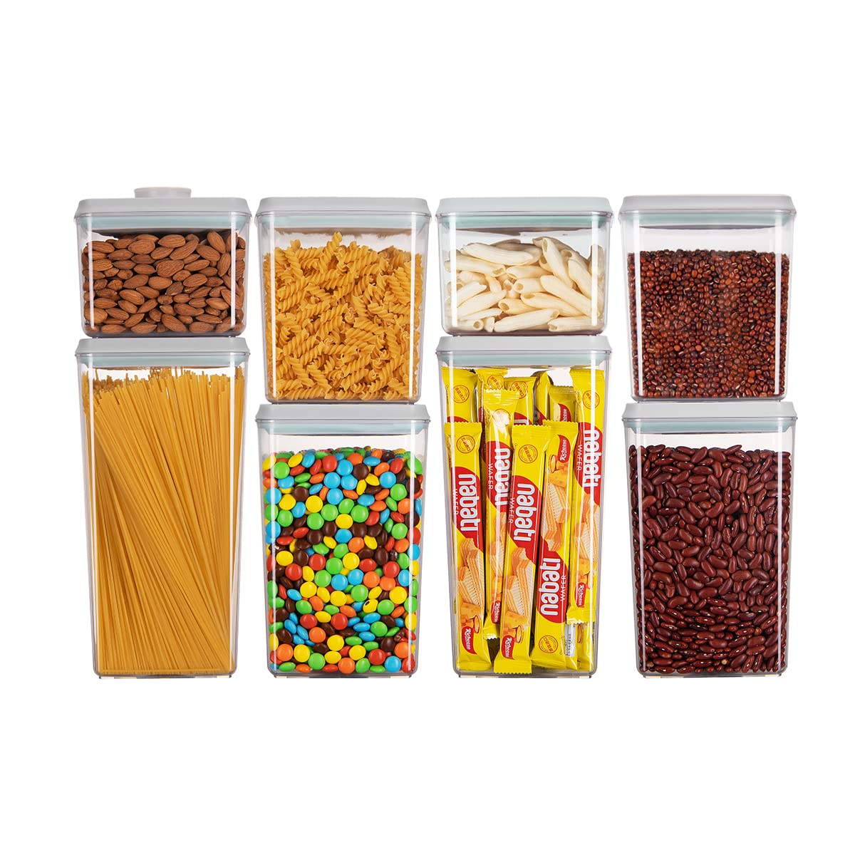 Ankou front packaging showing full 8-piece airtight set for tidy pantry