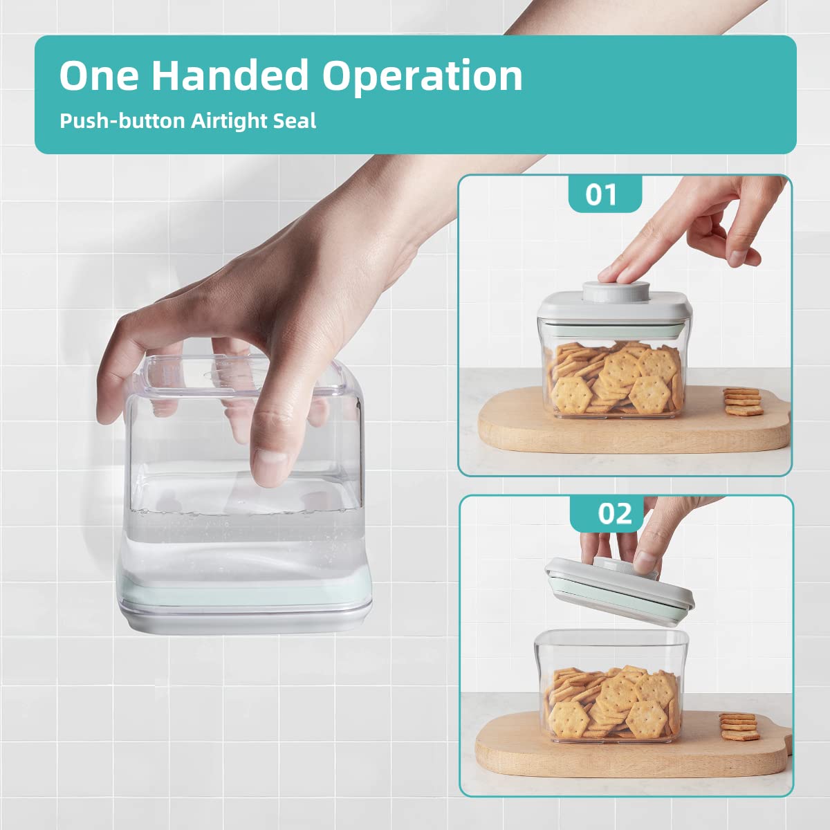 Ankou stacked containers in pantry, space-saving organization and easy visibility