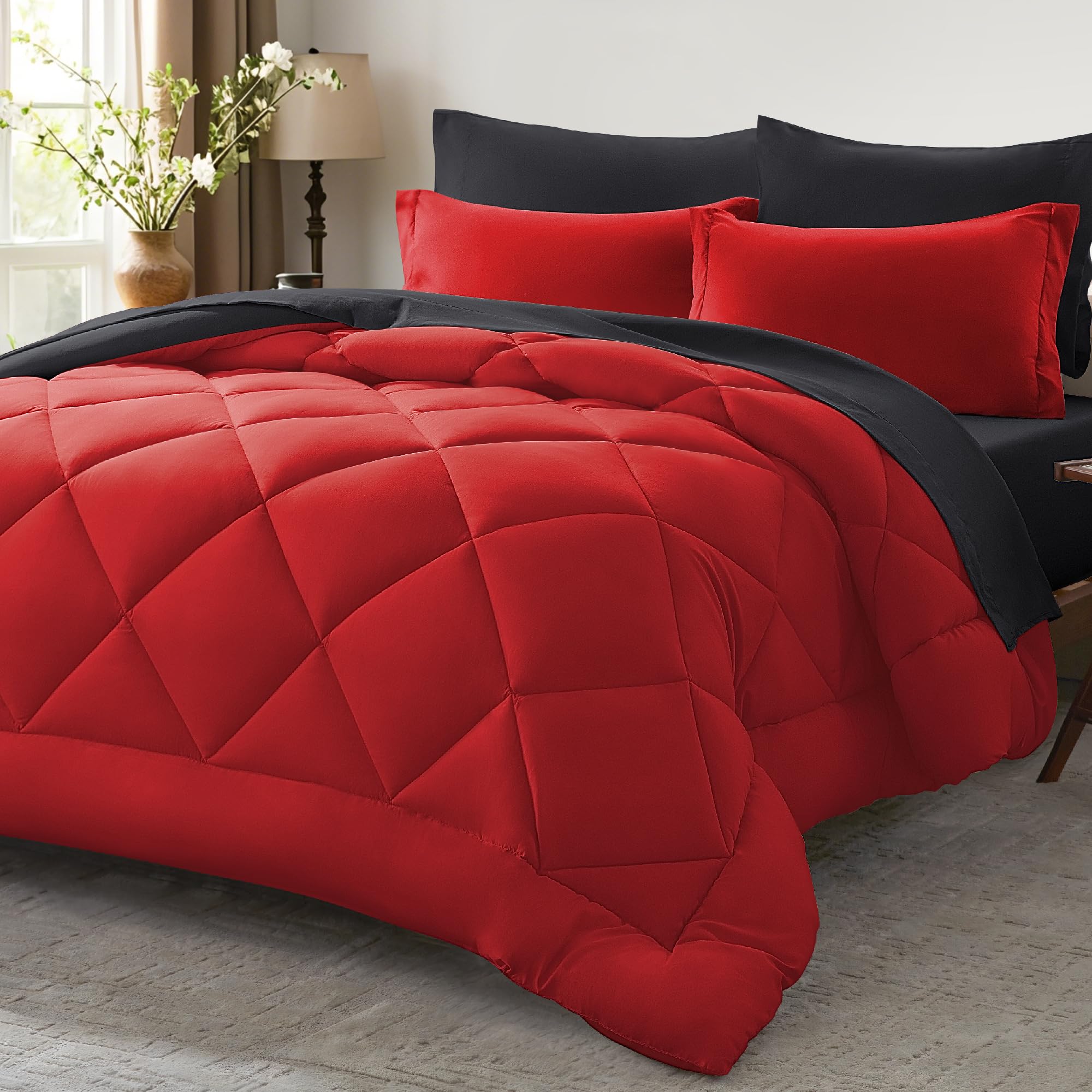 Anluoer comforter front view showing soft look and cozy benefit