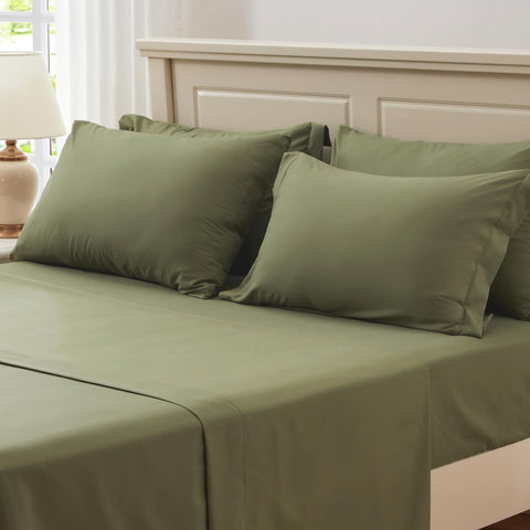 Anluoer flat-lay of sheets and shams illustrating included pieces and easy coordination