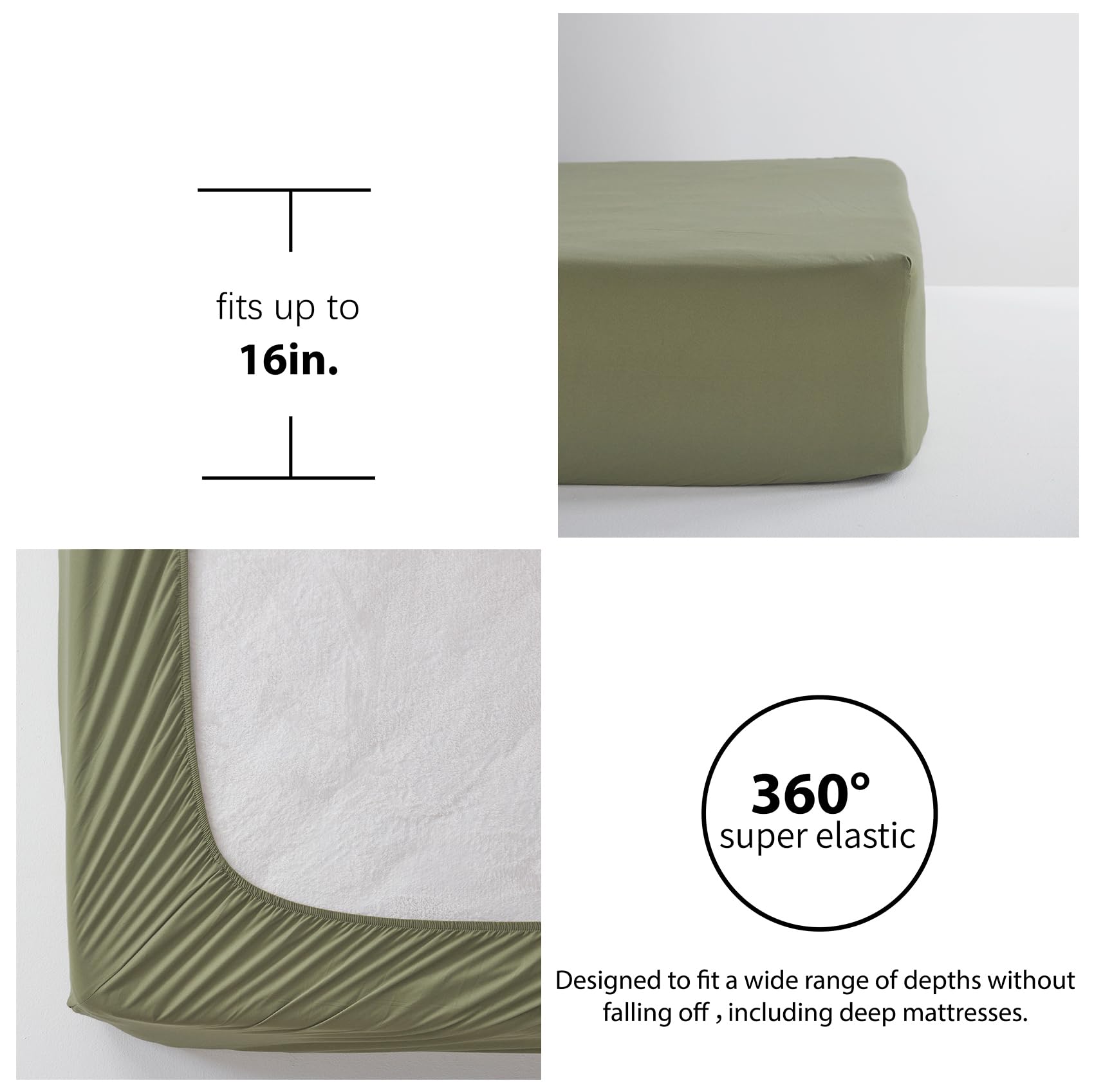 Anluoer comforter on mattress for scale showing generous coverage and proper queen fit
