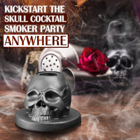 Anmyox smoker in use on glass showing smoke infusion and dramatic presentation benefit