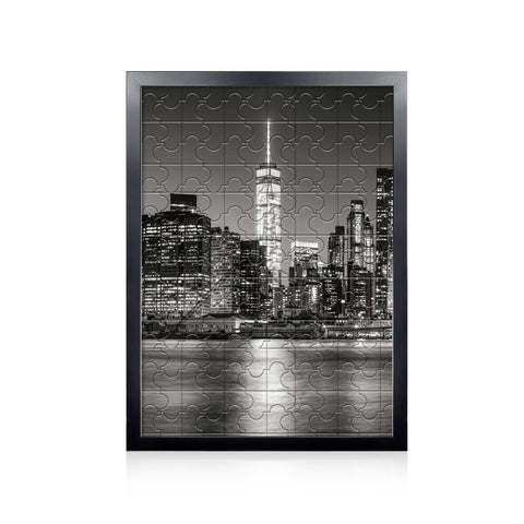 Annecy black frame front view showing clean molding and clear display benefit