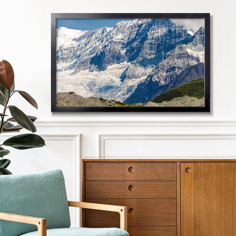 Annecy frame vertical hallway display adding sleek decor to narrow spaces