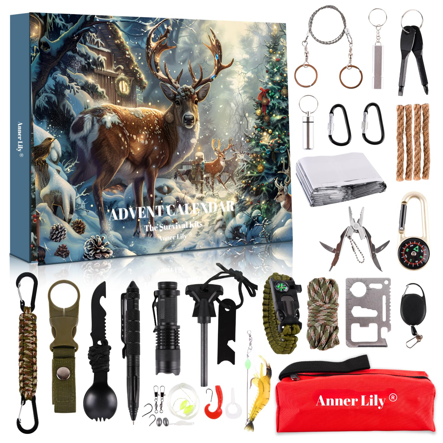 Anner Lily front packaging showing daily doors and compact kit benefit