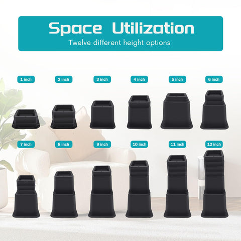 ANNKUT base with furniture leg inserted demonstrating stable fit and support