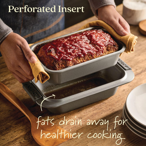 Anolon pans stacked for compact storage saving space benefit