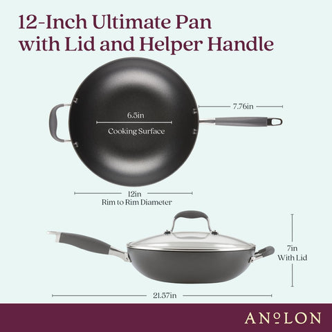 Anolon closeup of Infinity Slide nonstick surface highlighting easy release