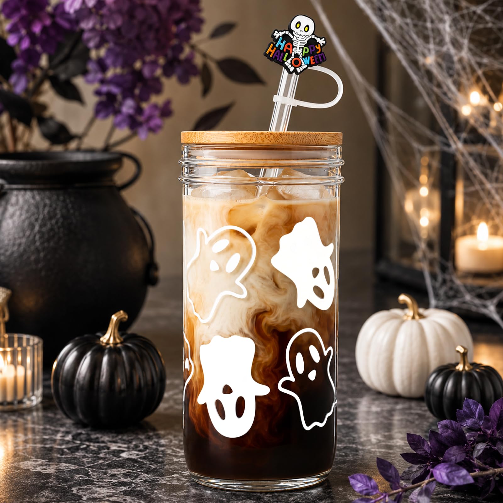 ANOTION jars arranged as mantel decor creating seasonal atmosphere