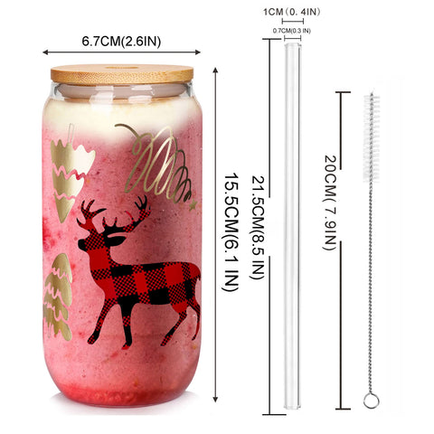 ANOTION close-up of colorful Christmas tree elk gingerbread pattern, clear festive detail