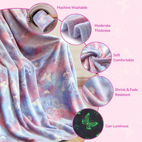Anowpo blanket spread on child bed showing 50x60 inch coverage