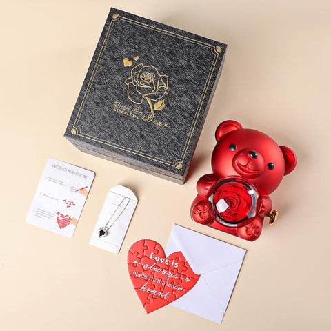 Anthonic elegant gift box interior with bear and accessories benefit ready-to-gift presentation
