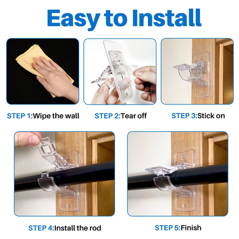 Antimbee rod installed in bathroom showing no-drill mounting benefit