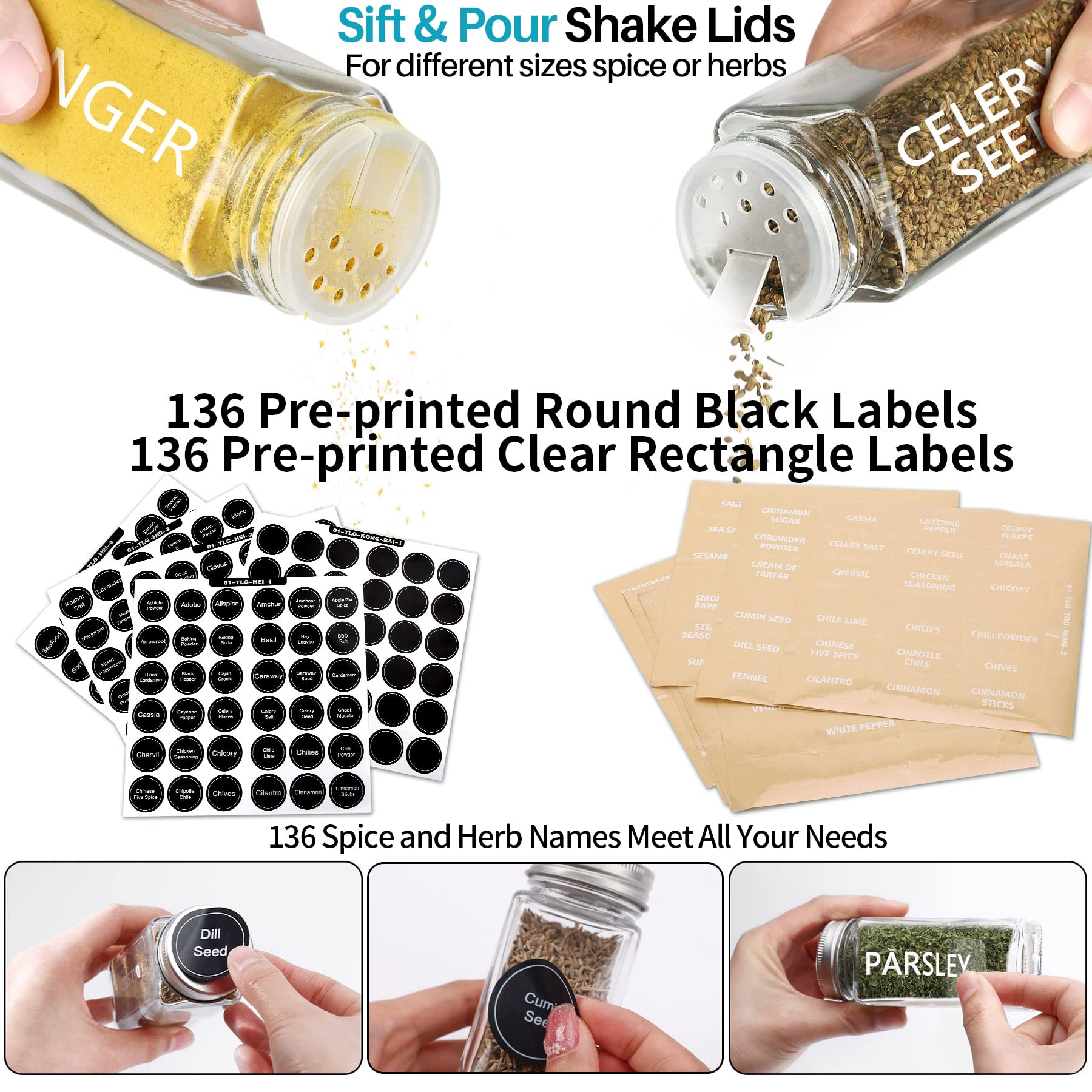Antimbee detailed shaker and pour lid showing versatile dispensing options