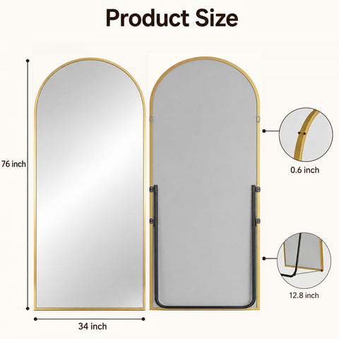 Antok mirror in entryway next to plant shows size comparison