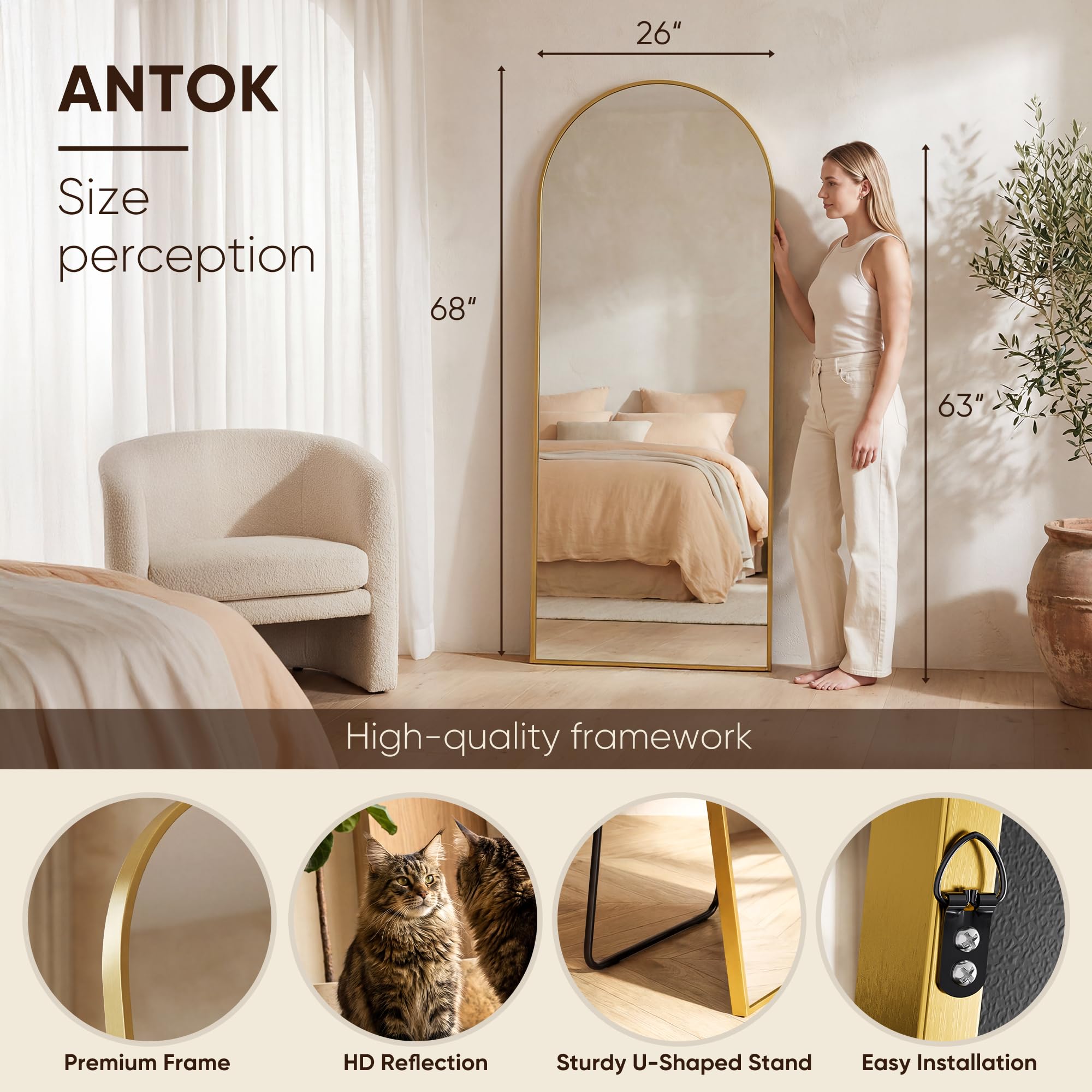Antok glass edge detail showing clear HD reflection and shatter-resistant benefit