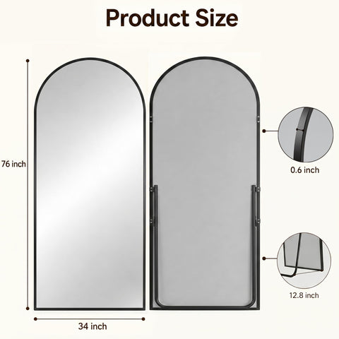 Antok mirror with person for scale helping judge full-body fit accurately