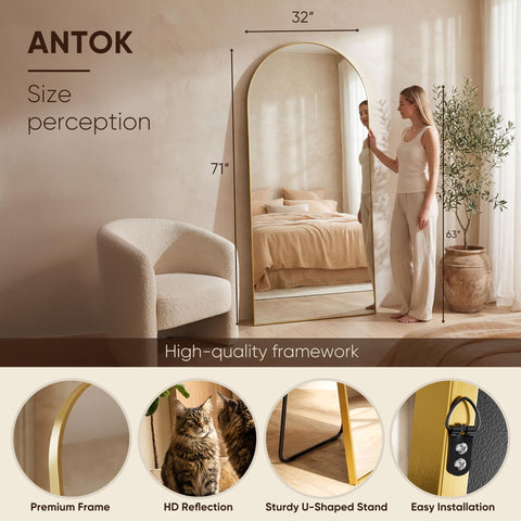 Antok side profile with stand attached demonstrating stable freestanding use