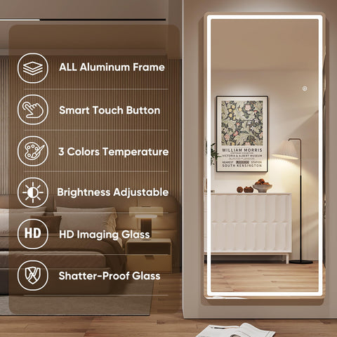 Antok mirror on U-shaped stand illustrating stable freestanding setup and simple placement