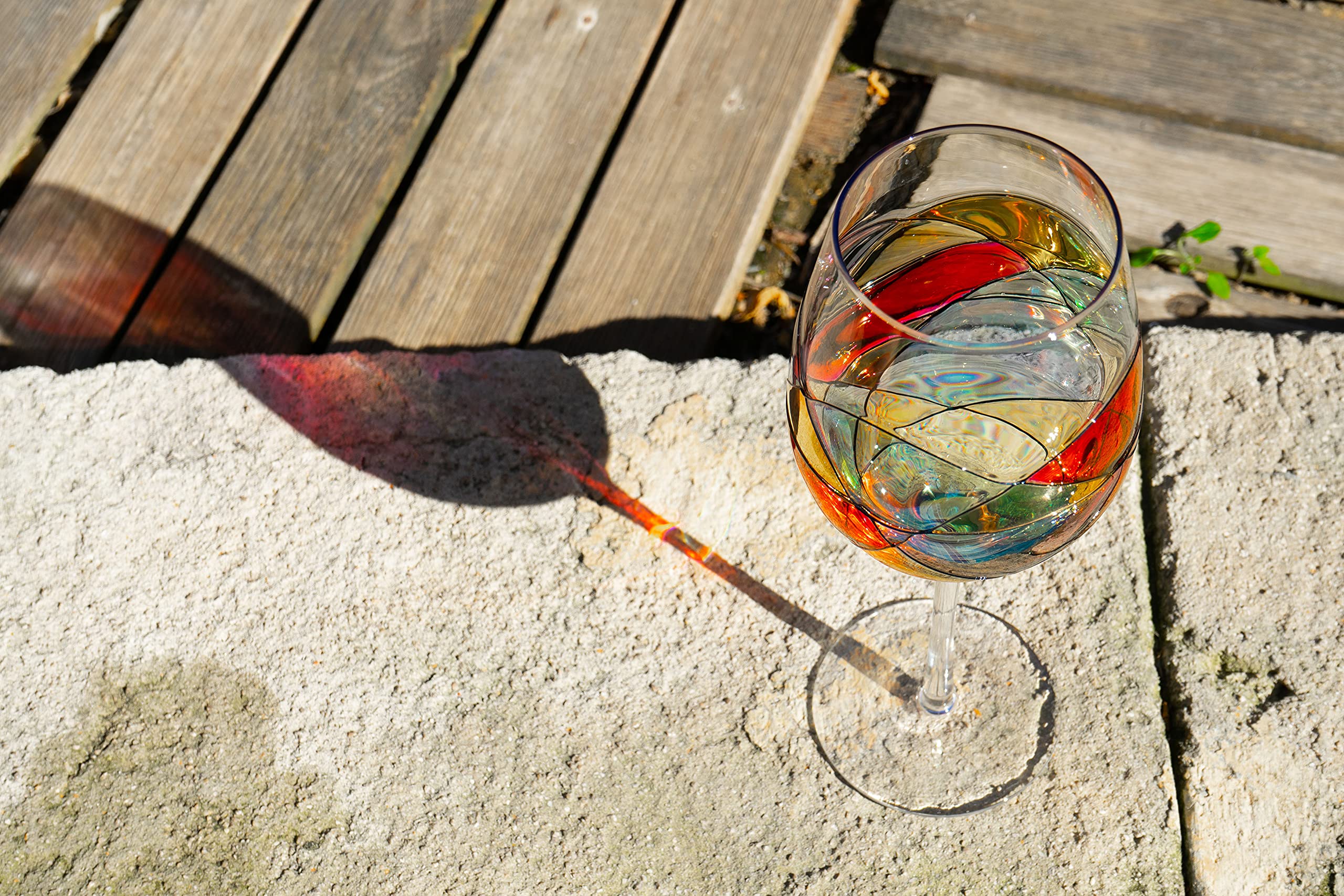 Antoni Barcelona glasses in a styled table setting adding dramatic color and atmosphere