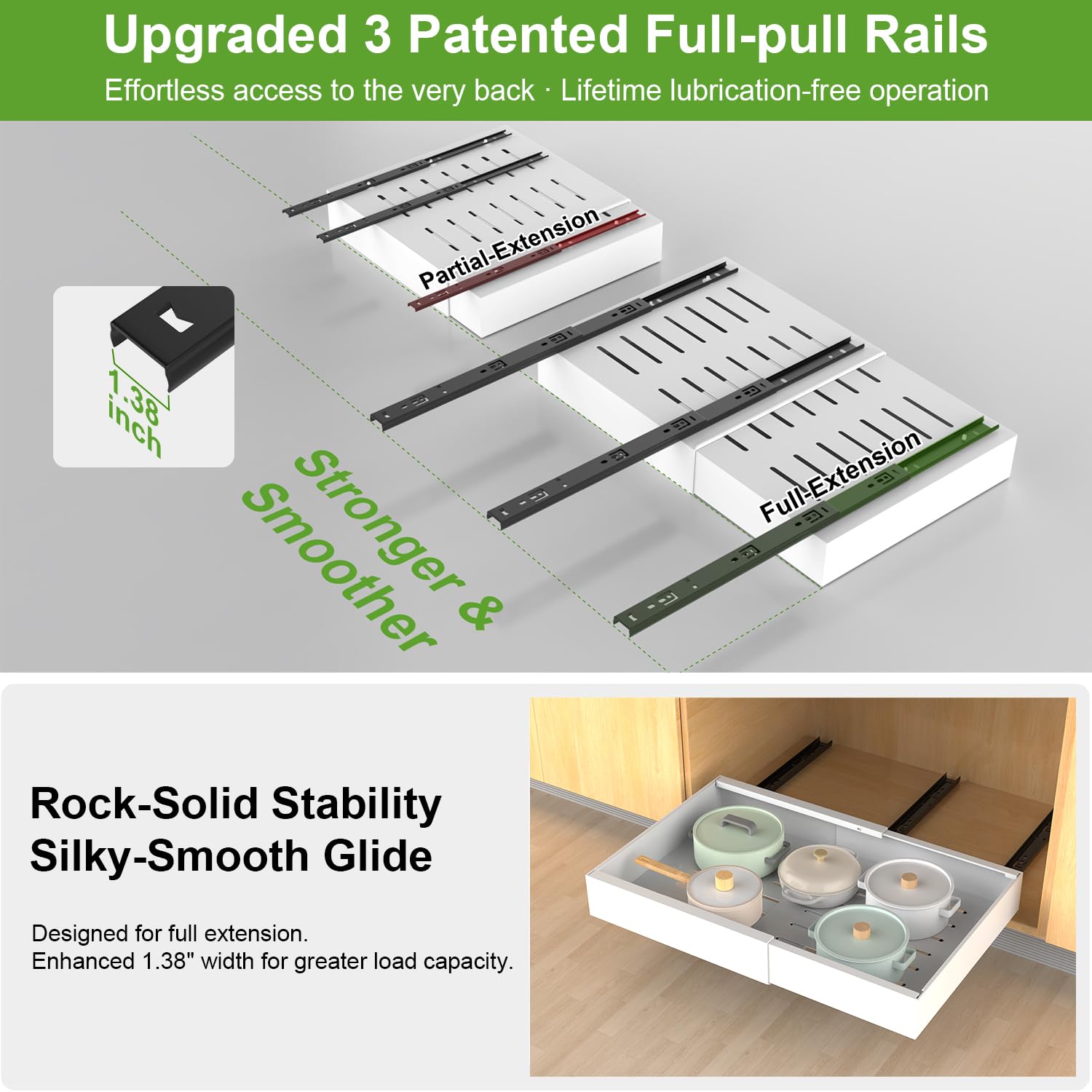 ANTOWIN adhesive raising pad and placement guide illustrating quick no-drill installation