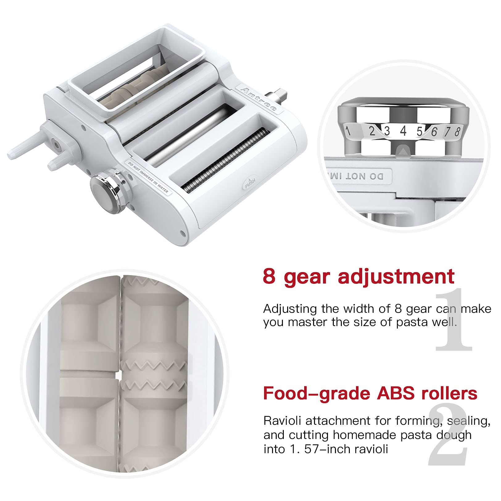 Antree ravioli hopper forming filled ravioli strips for efficient meal prep