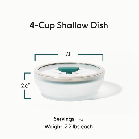 Anyday silicone-rimmed kale lid closeup showing airtight seal and stackability benefit