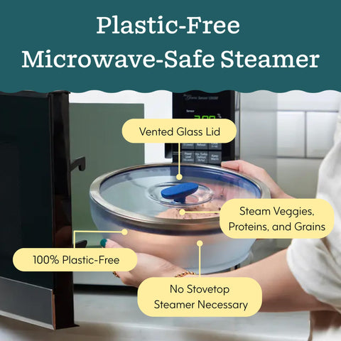 Anyday steamer stacked with others demonstrating space-saving, organized kitchen