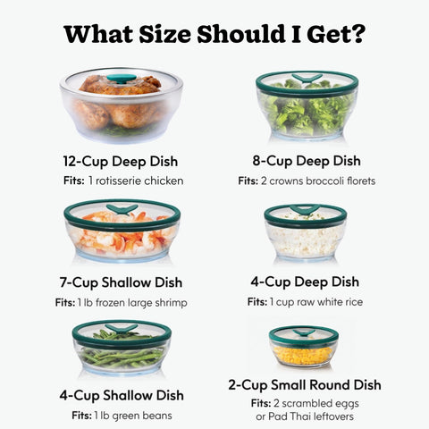 Anyday open container with food showing easy serving and storage benefit