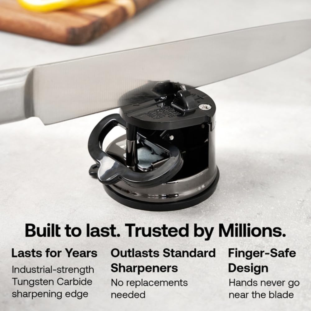 AnySharp Wolf materials and label showing durable construction benefit