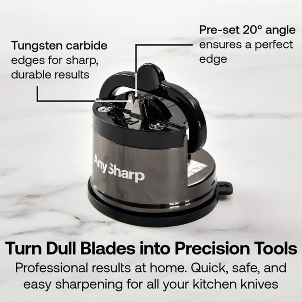 AnySharp Wolf PowerGrip suction base secured on countertop for stability