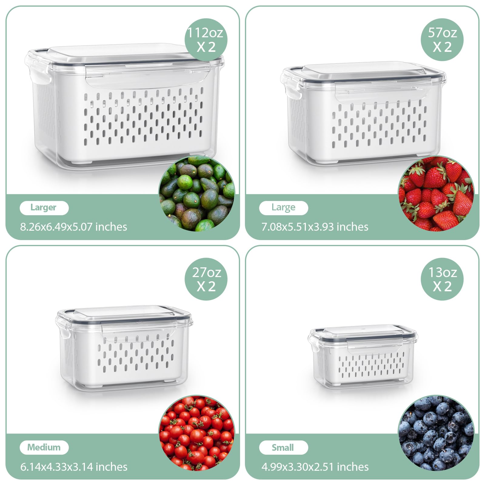 Anysig stacked containers on fridge shelf saving space and organization