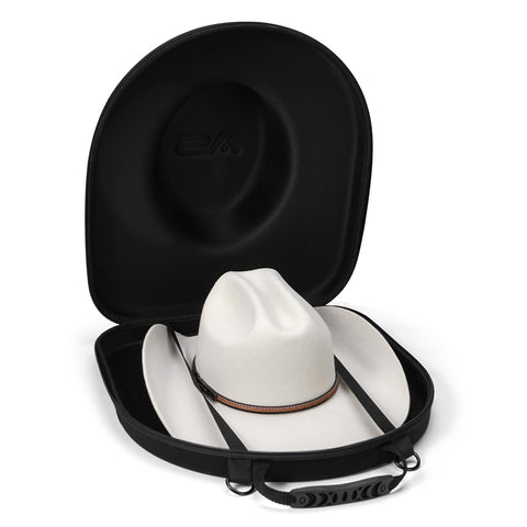 Anysiny front view showing protective hat box and secure closure benefit