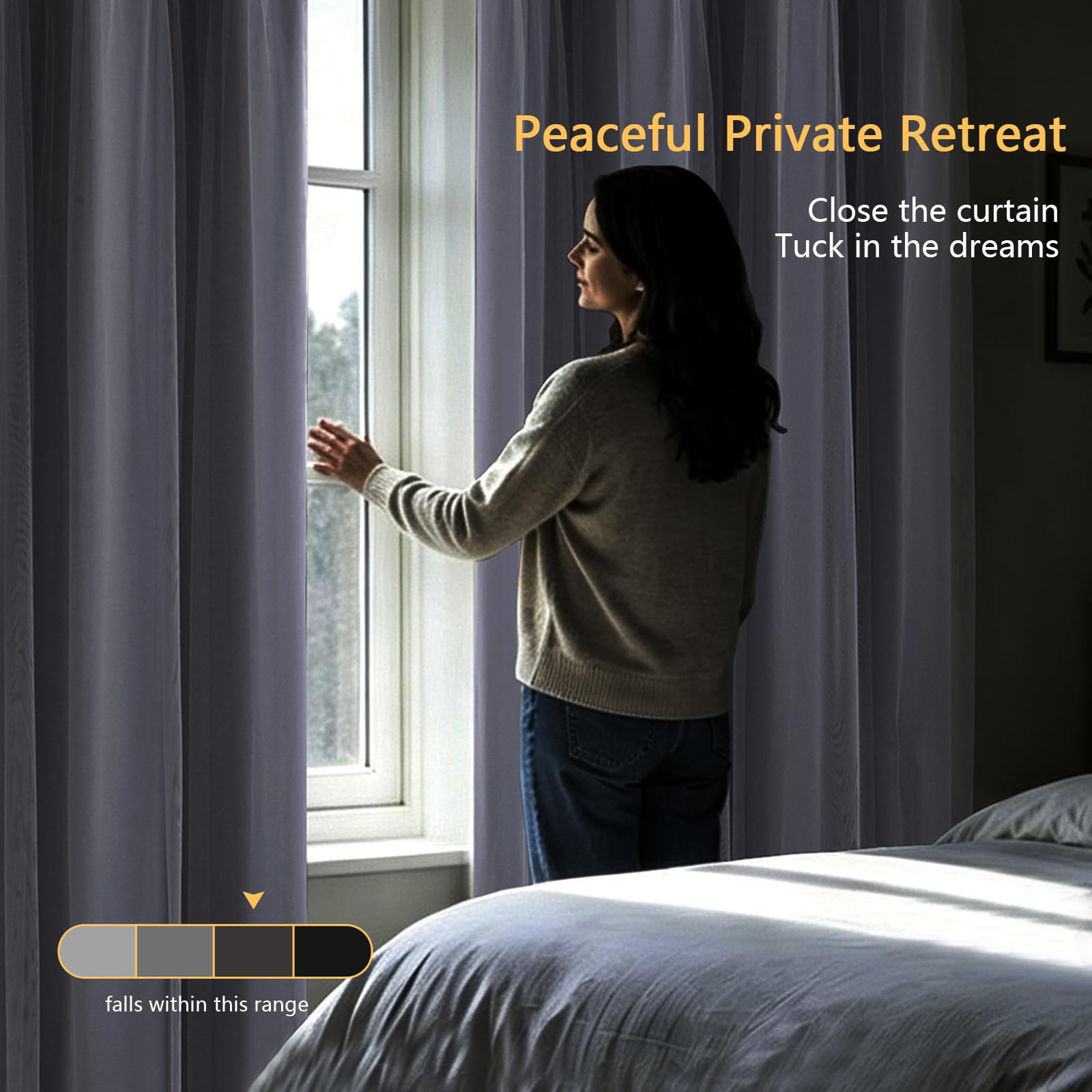 Anytime grommet top with curtain rod demonstrating easy installation
