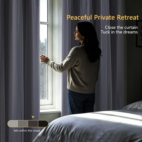 Anytime grommet top with curtain rod demonstrating easy installation