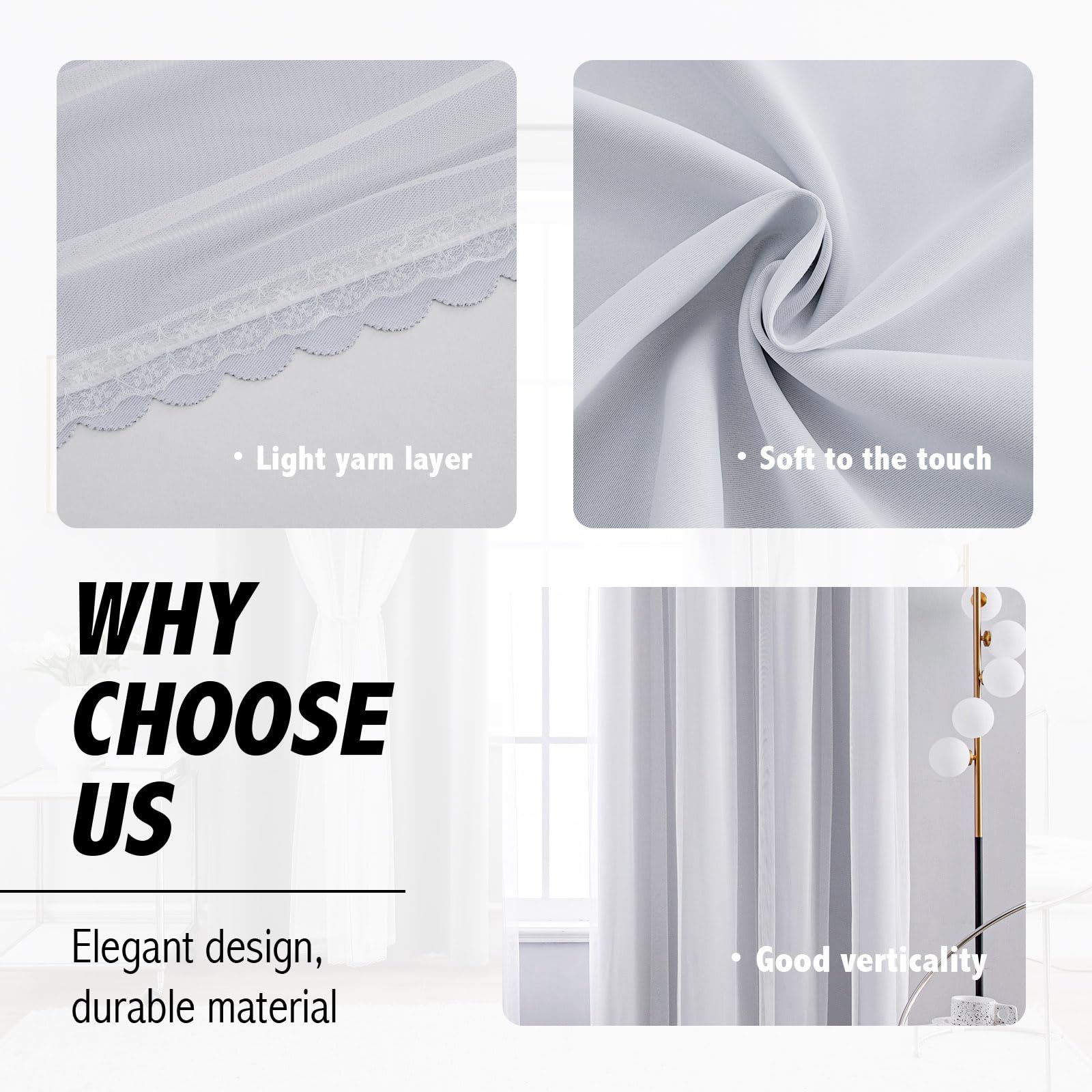 Anytime curtains beside window showing full-length size and fit guidance