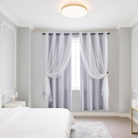Anytime detachable tieback detail enabling neat, tailored window appearance