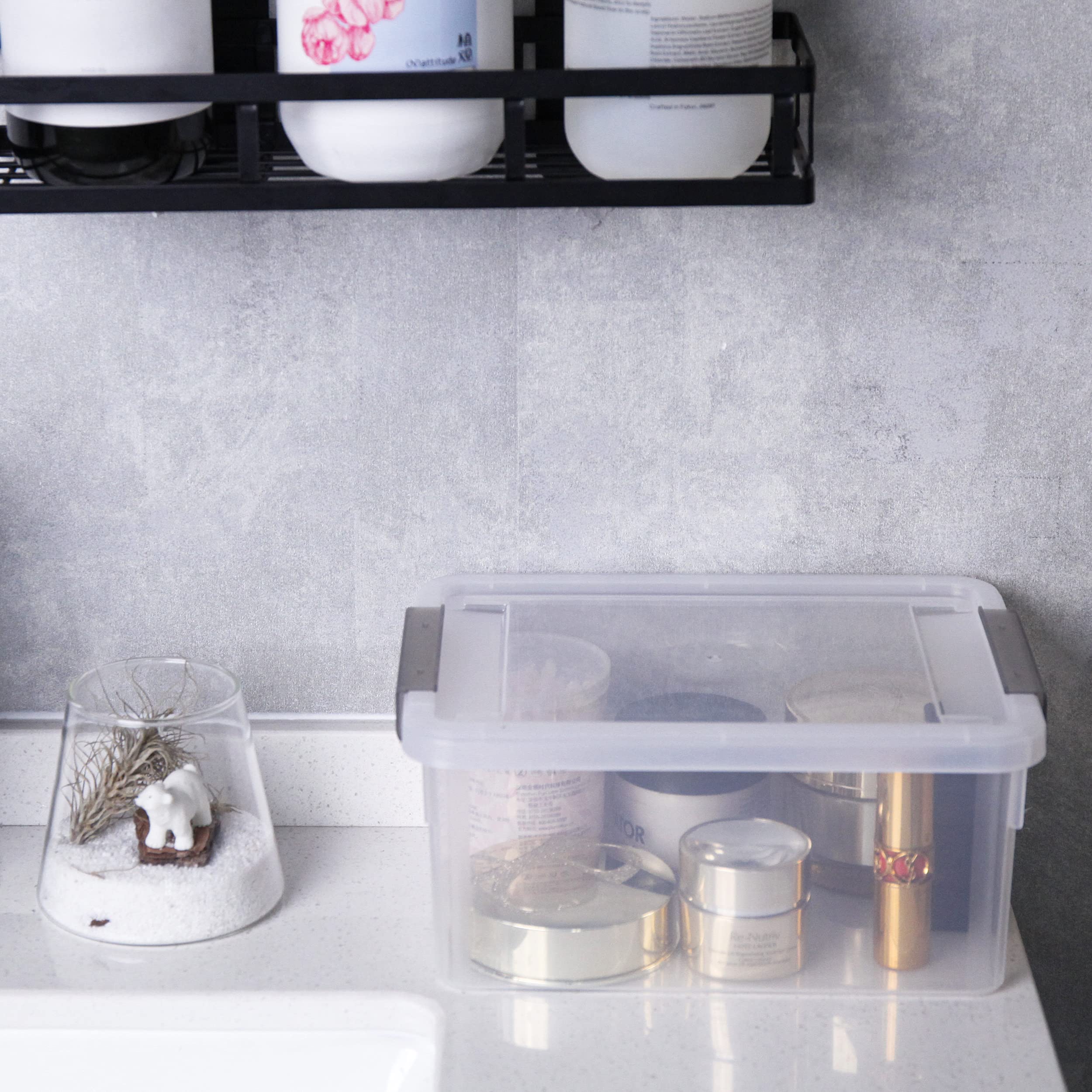 Anywish clear bin with visible contents for quick identification benefit