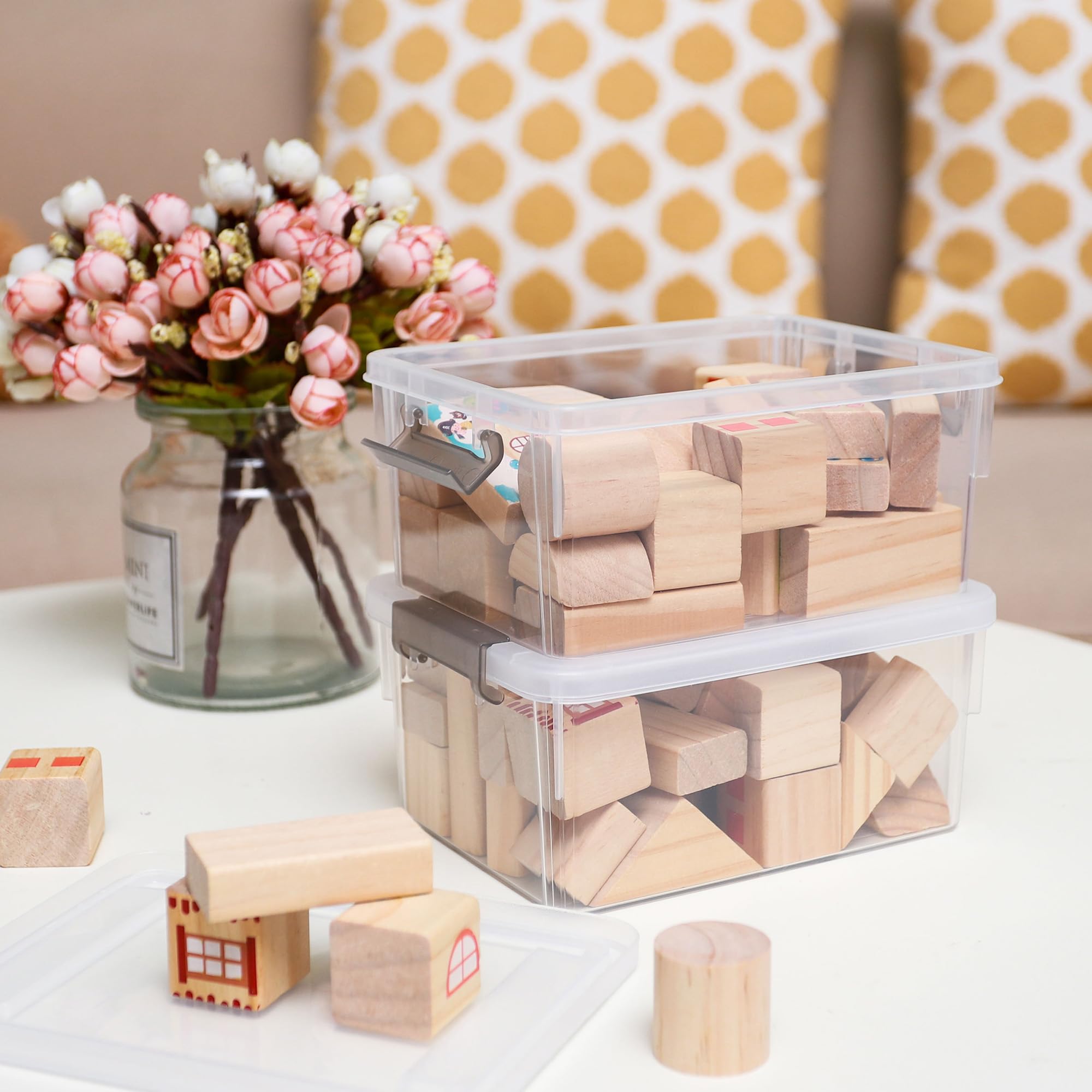 Anywish bins in pantry organizing snacks and increasing accessibility