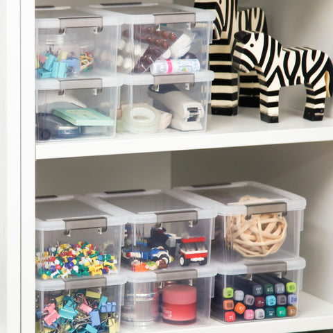 Anywish stacked bins on shelf maximizing vertical space benefit