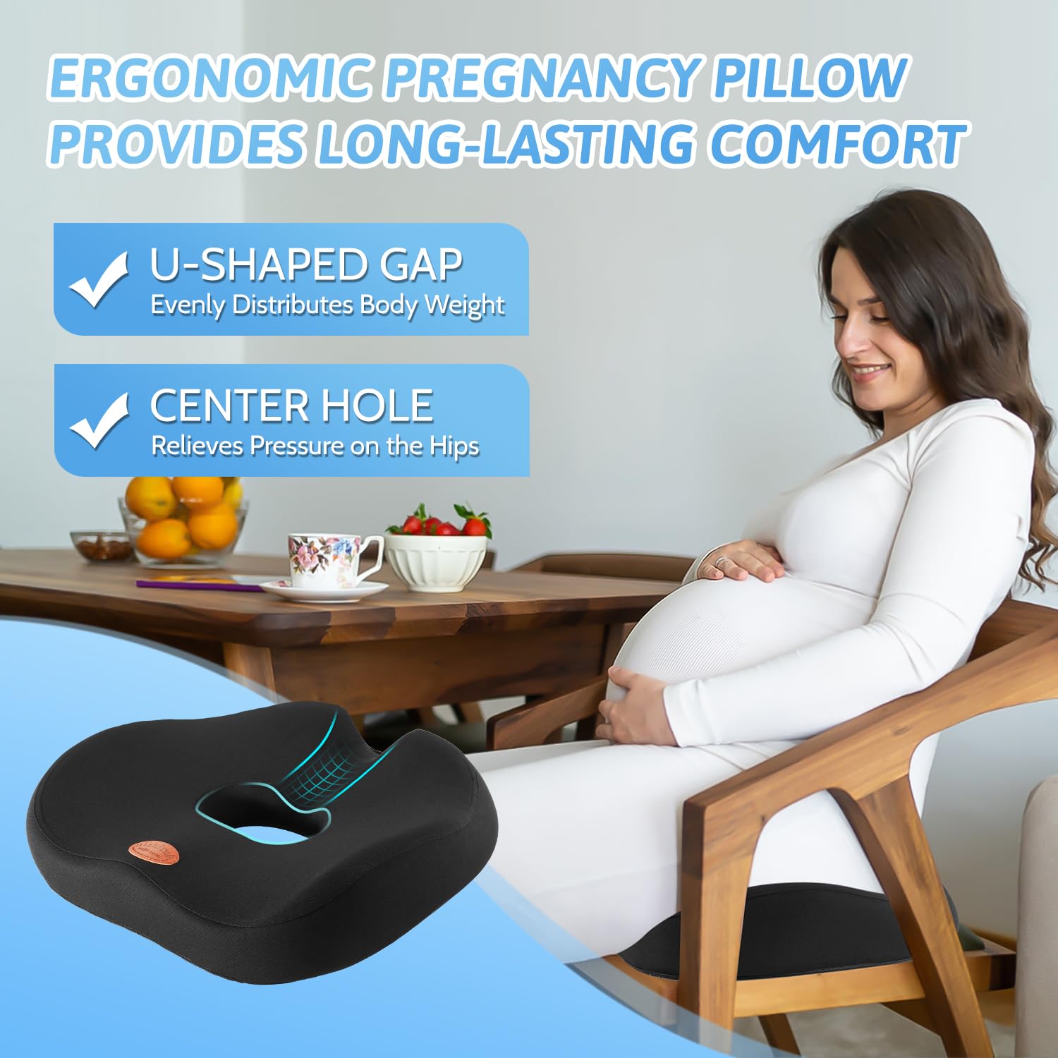 anzhixiu zipper open revealing memory foam core for easy cleaning