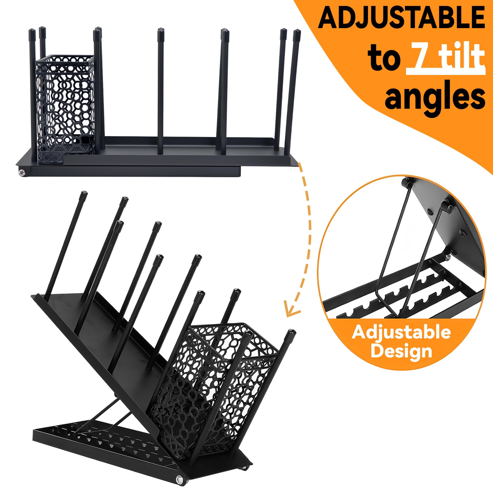 AODPWEN rack collapsed flat to show low-profile storage and portability benefit