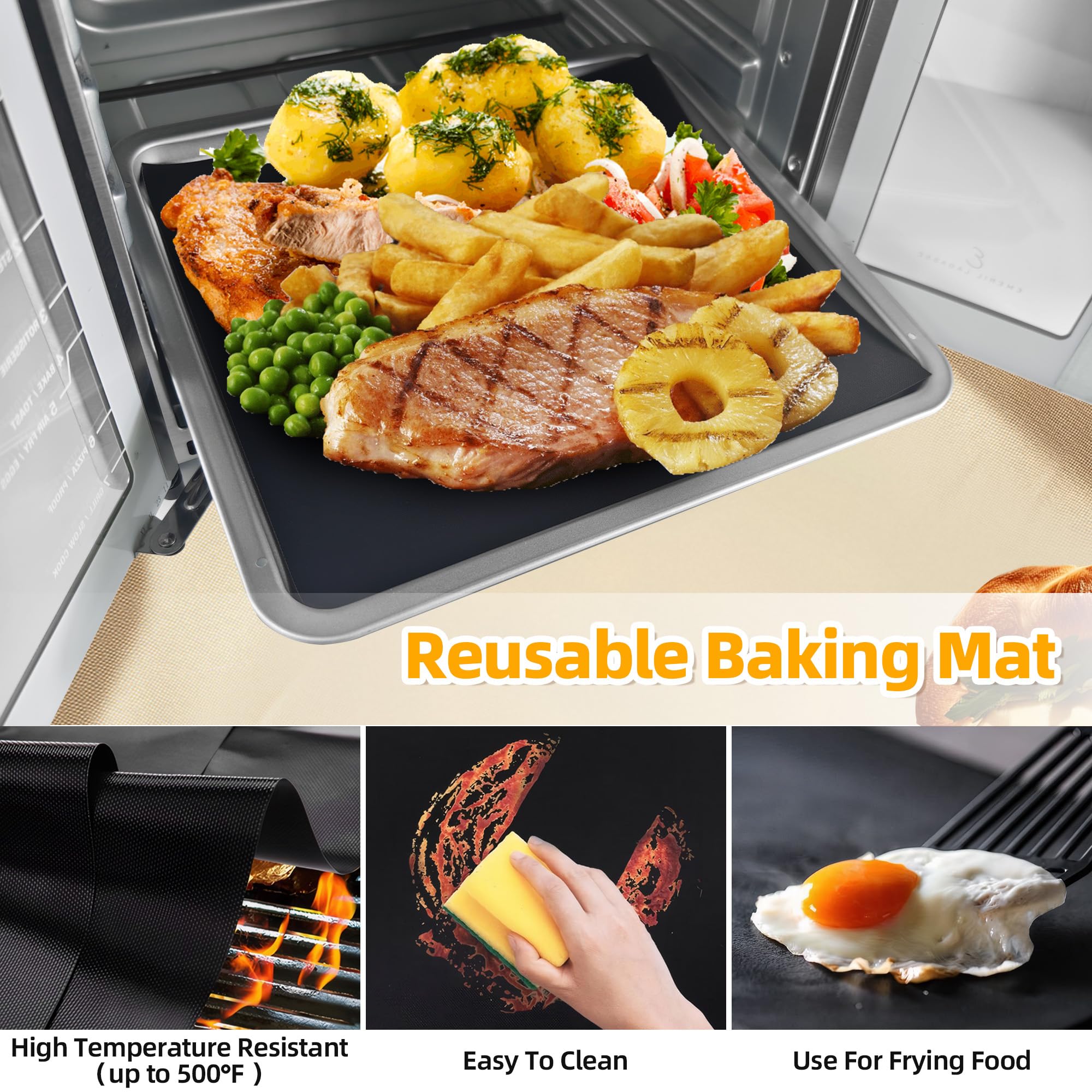 AODPWEN pan holding roasted vegetables illustrating moisture capture and easy serving